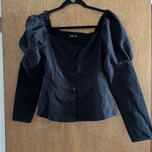 Nasty Gal puffed sleeve blouse